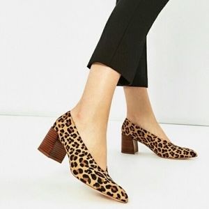 Zara Animal Print Block Heels